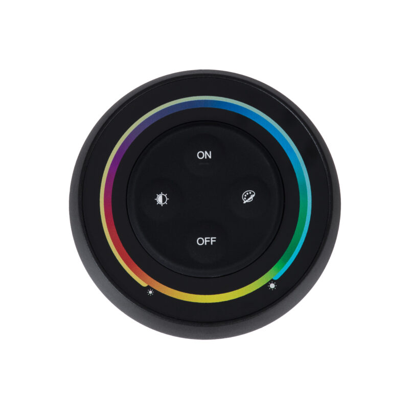 GloboStar® 71434 S2-B Mi-Light Ασύρματο Χειριστήριο Αφής RF 2.4Ghz για όλα τα RGBW+WW Mi-BOXER Controller DC 3V 2 x AAA – IP20 Μαύρο Φ7 x Υ2.5cm – 5 Years Warranty