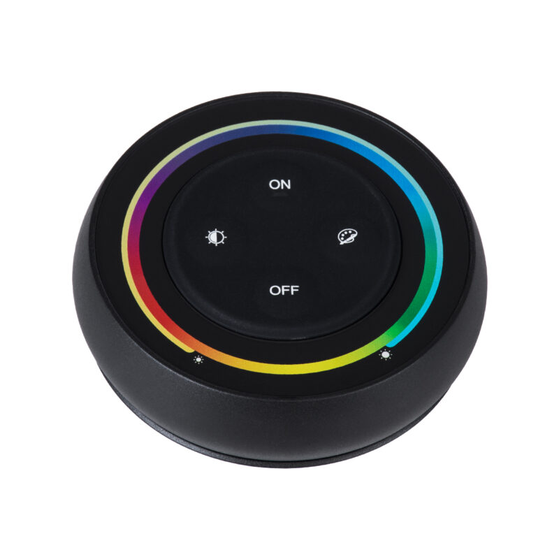 GloboStar® 71434 S2-B Mi-Light Ασύρματο Χειριστήριο Αφής RF 2.4Ghz για όλα τα RGBW+WW Mi-BOXER Controller DC 3V 2 x AAA – IP20 Μαύρο Φ7 x Υ2.5cm – 5 Years Warranty