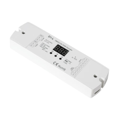 GloboStar® 71446 D1-L SKYDANCE DC DMX & RDM Dimmer High Speed Controller / Decoder 1 Καναλιού DC 12-24V 1 x 15.5A 360W – Max 15.5A 360W – IP20 Μ17 x Π5 x Υ2.5cm – 5 Years Warranty
