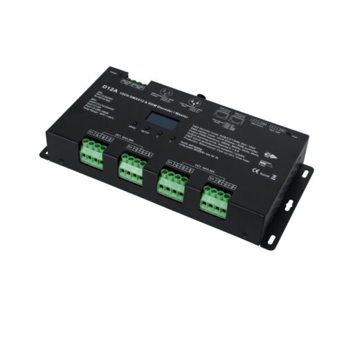 GloboStar® 71451 D12A SKYDANCE DC DMX & RDM Dimmer High Speed Controller / Decoder / Master 12 Καναλιών DC 12-24V 12 x 5A 120W – Max 60.5A 1440W – IP20 Μ25 x Π11.5 x Υ4cm – 5 Years Warranty