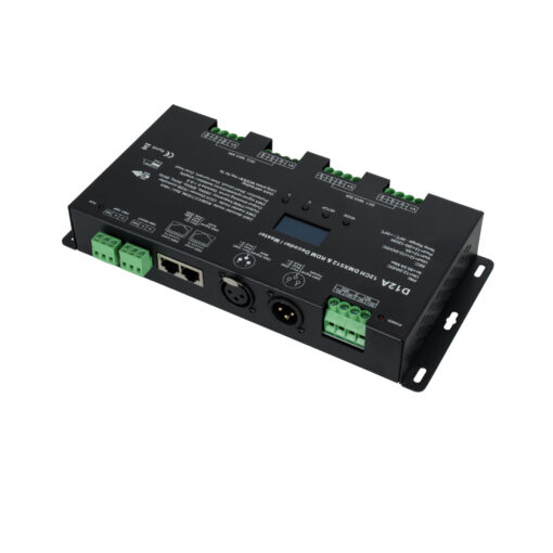 GloboStar® 71451 D12A SKYDANCE DC DMX & RDM Dimmer High Speed Controller / Decoder / Master 12 Καναλιών DC 12-24V 12 x 5A 120W – Max 60.5A 1440W – IP20 Μ25 x Π11.5 x Υ4cm – 5 Years Warranty