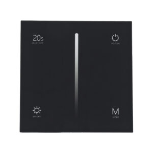 GloboStar® 71453 S1-T SKYDANCE AC Smart RF 2.4Ghz & Αφής – Touch Triac Dimming AC100-240V σε AC100-240V 1 x 1.5A 360W – Max 1.5A 360W – IP20 – Μαύρο Σώμα – Μ8.5 x Π8.5 x Υ3.2cm – 5 Years Warranty