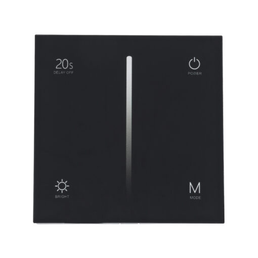 GloboStar® 71453 S1-T SKYDANCE AC Smart RF 2.4Ghz & Αφής – Touch Triac Dimming AC100-240V σε AC100-240V 1 x 1.5A 360W – Max 1.5A 360W – IP20 – Μαύρο Σώμα – Μ8.5 x Π8.5 x Υ3.2cm – 5 Years Warranty