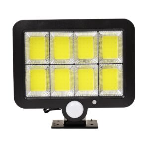 GloboStar® 71463 Αυτόνομος Ηλιακός Προβολέας LED 120 6 x COB 35W 1800lm με Ενσωματωμένη Μπαταρία 2400mAh – Φωτοβολταϊκό Πάνελ με Αισθητήρα Ημέρας-Νύχτας – PIR Αισθητήρα Κίνησης Αδιάβροχο IP65 Ψυχρό Λευκό 6000K