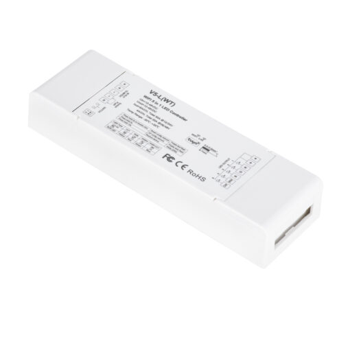 GloboStar® 71470 V5-L SKYDANCE DC WiFi & RF 2.4Ghz Dimmer High Speed Controller 5 Καναλιών DC 12-48V 5 x 6A 288W – Max 30A 1440W – IP20 Μ18 x Π5.7 x Υ2.8cm – 5 Years Warranty