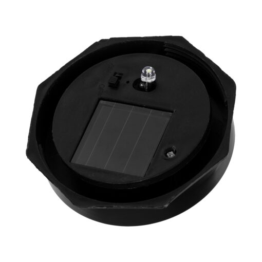 GloboStar® 71471 Αυτόνομο Ηλιακό Φωτιστικό LED SMD 1W 95lm με Ενσωματωμένη Μπαταρία 300mAh – Φωτοβολταϊκό Πάνελ με Αισθητήρα Ημέρας-Νύχτας Αδιάβροχο IP65 Φανάρι Κήπου Στρογγυλό Θερμό Λευκό 3000K