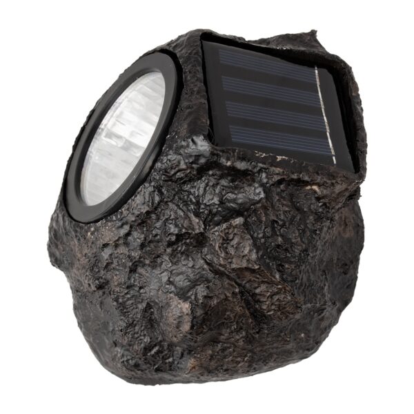 GloboStar® 71484 Αυτόνομο Ηλιακό Φωτιστικό LED SMD 1W 100lm με Ενσωματωμένη Μπαταρία 600mAh – Φωτοβολταϊκό Πάνελ με Αισθητήρα Ημέρας-Νύχτας Αδιάβροχο IP65 Διακοσμητική Πέτρα – Βράχος Κήπου Ψυχρό Λευκό 6000K