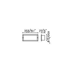 Faro Barcelona LISO Χωνευτό Φωτιστικό Τοίχου, IP44 Χωρίς Flash Box, Μαύρου Χρώματος- 71491