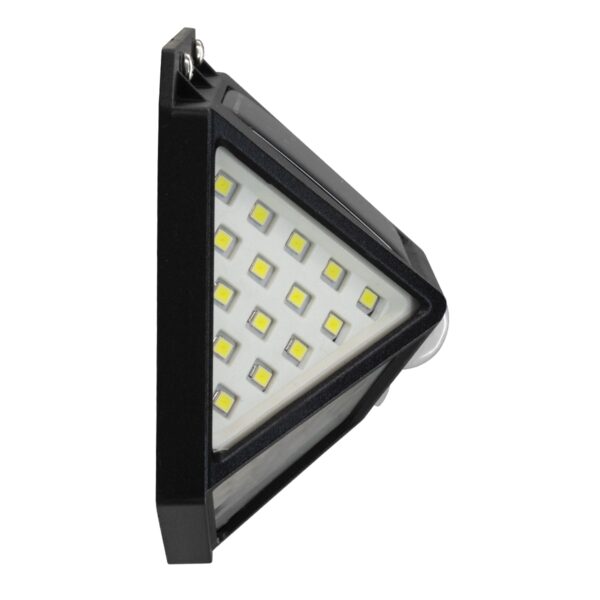 GloboStar® 71499 Αυτόνομο Ηλιακό Φωτιστικό LED SMD 10W 1000lm με Ενσωματωμένη Μπαταρία 1200mAh – Φωτοβολταϊκό Πάνελ με Αισθητήρα Ημέρας-Νύχτας και PIR Αισθητήρα Κίνησης Αδιάβροχο IP65 Ψυχρό Λευκό 6000K
