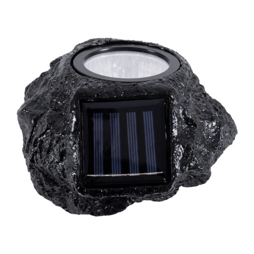 GloboStar® 71509 Αυτόνομο Ηλιακό Φωτιστικό LED SMD 1W 100lm με Ενσωματωμένη Μπαταρία 600mAh – Φωτοβολταϊκό Πάνελ με Αισθητήρα Ημέρας-Νύχτας Αδιάβροχο IP65 Διακοσμητική Πέτρα – Βράχος Κήπου Θερμό Λευκό 2700K