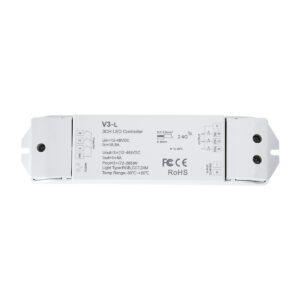 GloboStar® 71547 V3-L SKYDANCE DC RF 2.4Ghz Dimmer High Speed Controller & Push Dimming 3 Κανάλια DC 12-48V 3 x 6A 288W – Max 18.5A 288W – IP20 Μ17.5 x Π4.5 x Υ2.5cm – 5 Years Warranty