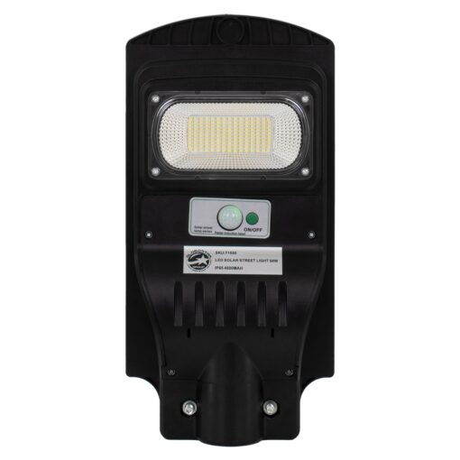 GloboStar® 71550 Αυτόνομο Ηλιακό Φωτιστικό Δρόμου Street Light LED SMD 50W 4000lm με Ενσωματωμένη Μπαταρία Li-ion 4500mAh – Φωτοβολταϊκό Πάνελ με Αισθητήρα Ημέρας-Νύχτας PIR Αισθητήρα Κίνησης και Ασύρματο Χειριστήριο Αδιάβροχο IP65 Ψυχρό Λευκό 6000K