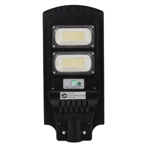 GloboStar® 71551 Αυτόνομο Ηλιακό Φωτιστικό Δρόμου Street Light LED SMD 100W 8000lm με Ενσωματωμένη Μπαταρία Li-ion 5500mAh – Φωτοβολταϊκό Πάνελ με Αισθητήρα Ημέρας-Νύχτας PIR Αισθητήρα Κίνησης Αδιάβροχο IP65 Ψυχρό Λευκό 6000K