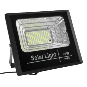 GloboStar® 71556 Αυτόνομος Ηλιακός Προβολέας LED SMD 60W 4800lm με Ενσωματωμένη Μπαταρία 10000mAh – Φωτοβολταϊκό Πάνελ με Αισθητήρα Ημέρας-Νύχτας και Ασύρματο Χειριστήριο RF 2.4Ghz Αδιάβροχος IP66 Ψυχρό Λευκό 6000K