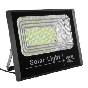 GloboStar® 71558 Αυτόνομος Ηλιακός Προβολέας LED SMD 200W 16000lm με Ενσωματωμένη Μπαταρία 20000mAh – Φωτοβολταϊκό Πάνελ με Αισθητήρα Ημέρας-Νύχτας και Ασύρματο Χειριστήριο RF 2.4Ghz Αδιάβροχος IP66 Ψυχρό Λευκό 6000K