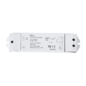 GloboStar® 71565 V2-L SKYDANCE DC RF 2.4Ghz Dimmer High Speed Controller & Push Dimming 2 Κανάλια DC 12-48V 2 x 8A 384W – Max 16.5A 384W – IP20 Μ17.5 x Π4.5 x Υ2.5cm – 5 Years Warranty