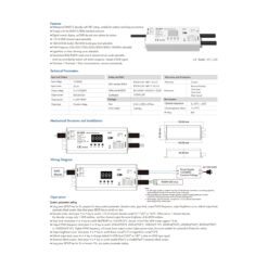GloboStar® 71571-IP65 D4-WP SKYDANCE DC DMX & RDM Dimmer High Speed Controller / Decoder 4 Καναλιών DC 12-36V 4 x 5A 180W – Max 20.5A 720W – Αδιάβροχος IP65 Μ17 x Π8 x Υ4cm – 5 Years Warranty