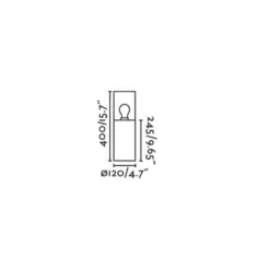 Faro Barcelona KILA 400 Σκούρο Γκρι Φωτιστικό Φάρος E27 με Πορτοκαλί Διαχύτη 15W IP65 – 71748