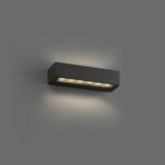 Faro Barcelona Επιτοίχιο Φωτιστικό βεράντας DORO 220 LED 13W 3000K IP65 Σκούρου Γκρι Χρώματος – 71901