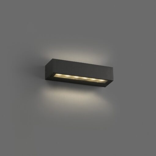 Faro Barcelona Επιτοίχιο Φωτιστικό βεράντας DORO 220 LED 13W 3000K IP65 Σκούρου Γκρι Χρώματος – 71901