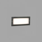 Faro Barcelona STRIPE-2 Χωνευτό Φωτιστικό Τοίχου, Σκούρου Γκρι Χρώματος, Αδιάβροχο, IP54, LED 5W 3000K- 72092