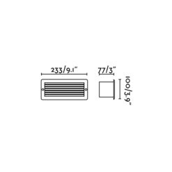 Faro Barcelona STRIPE-1 Χωνευτό Φωτιστικό, Αδιάβροχο, Σκούρου Γκρι Χρώματος, 5W 3000K- 72095