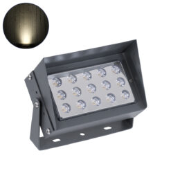 GloboStar® FLOOD-KAMY 90373 Προβολέας Wall Washer με Αντιθαμβωτική Γρίλια για Φωτισμό Κτιρίων LED 30W 2850lm 5° DC 24V Αδιάβροχο IP65 L19.5 x W10.7 x H9.5cm Φυσικό Λευκό 4500K – Γκρι Ανθρακί – 3 Years Warranty