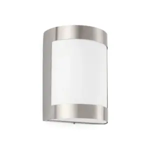 Faro Barcelona Φωτιστικό Τοίχου Cela-1 Νίκελ Ματ IP54 1XE27 – 72280