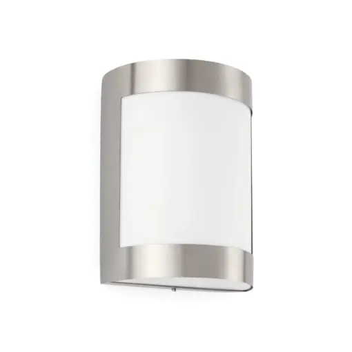 Faro Barcelona Φωτιστικό Τοίχου Cela-1 Νίκελ Ματ IP54 1XE27 – 72280