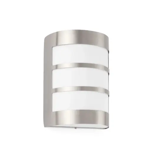 Faro Barcelona  Φωτιστικό Τοίχου Cela-2  Νίκελ Ματ IP54 1XE27 – 72281