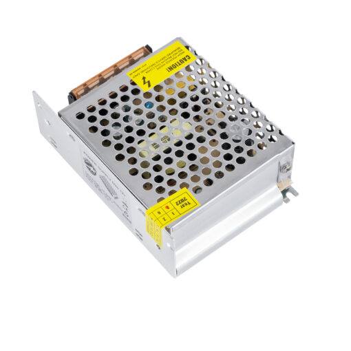 GloboStar® 73033 Μεταλλικό Τροφοδοτικό PELV για Προϊόντα LED 60W 5A – AC 220-240V σε DC 12V – IP20 – Μ11 x Π8 x Υ3.5cm – 2 Χρόνια Εγγύηση