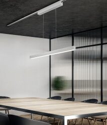 Κρεμαστό Φωτιστικό Ράγας Trio Lighting  LED 29W Νίκελ Ματ Μεταλλικό Dimmable 3400lm  3000K – 73043107