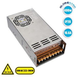 GloboStar® 73046 Τροφοδοτικό LED 400W DC 24V 16.6A IP20 Μ20 x Π10 x Υ5cm