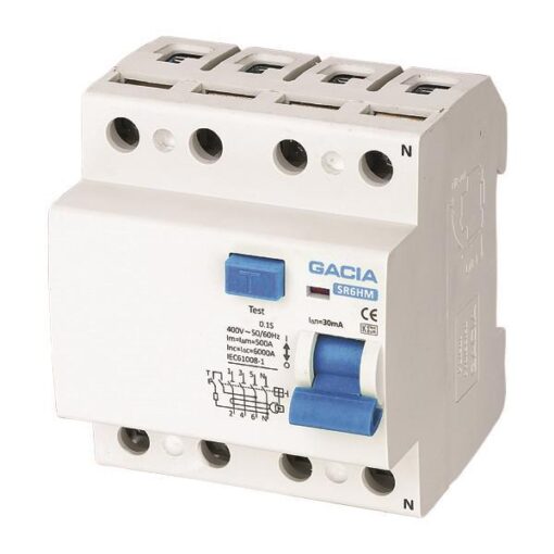 ΡΕΛΕ ΔΙΑΡΡΟΗΣ 4Χ40Α 30mΑ GACIA TYPE AC EUROLAMP – 500-37002