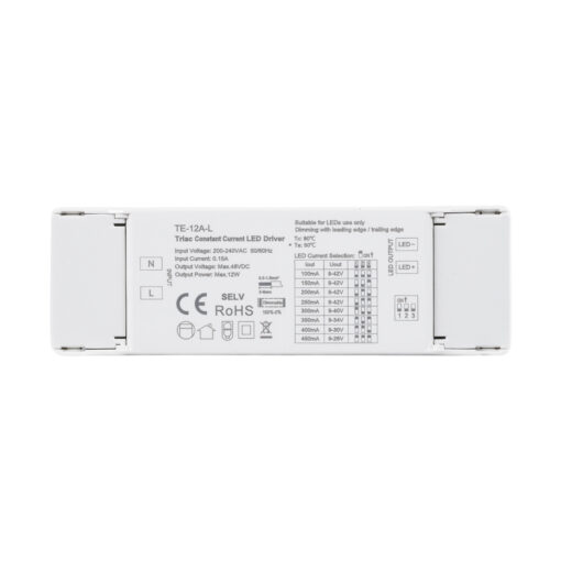 GloboStar® 73132 TE-12A-L SKYDANCE AC Triac Dimmable Constant Current LED Driver 1 Κανάλι AC 200-240V 1 x 0.15A 12W – Max 0.15A 12W – IP20  Μ11.1 x Π3.7 x Υ2cm – 5 Χρόνια Εγγύηση