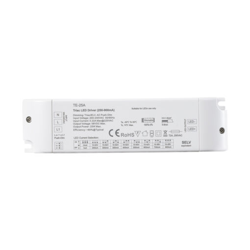 GloboStar® 73134 TE-25A SKYDANCE AC Triac Dimmable Constant Current LED Driver 1 Κανάλι AC 200-240V 1 x 0.22A 25W – Max 0.22A 25W – IP20  Μ17.5 x Π4.4 x Υ3cm – 5 Χρόνια Εγγύηση