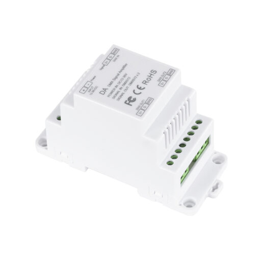 GloboStar® 73137 DA SKYDANCE DC DMX512 Signal Amplifier Din Rail Ράγας 2 Καναλιών DC 12-48V – IP20  Μ11.5 x Π5 x Υ6.5cm – 5 Χρόνια Εγγύηση