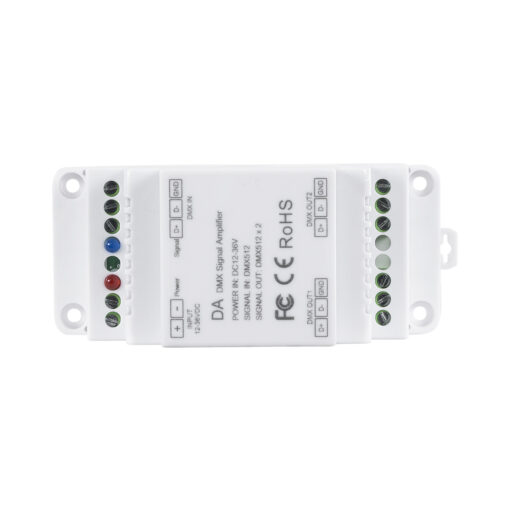 GloboStar® 73137 DA SKYDANCE DC DMX512 Signal Amplifier Din Rail Ράγας 2 Καναλιών DC 12-48V – IP20  Μ11.5 x Π5 x Υ6.5cm – 5 Χρόνια Εγγύηση