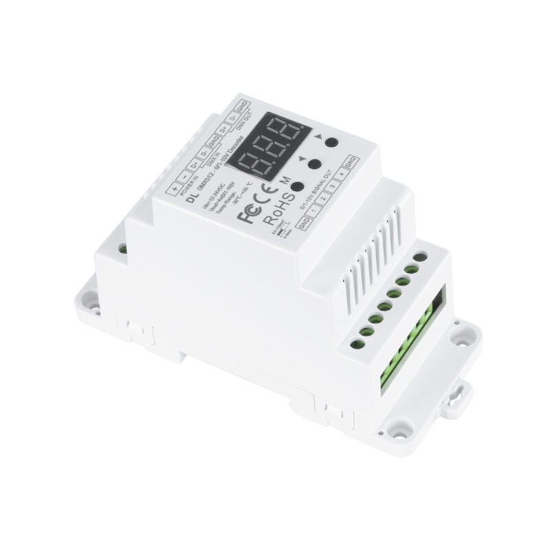 GloboStar® 73139 DL SKYDANCE DC DMX512 Signal Amplifier Din Rail Ράγας 2 Καναλιών DC 12-48V – IP20  Μ11.5 x Π5 x Υ6.5cm – 5 Χρόνια Εγγύηση
