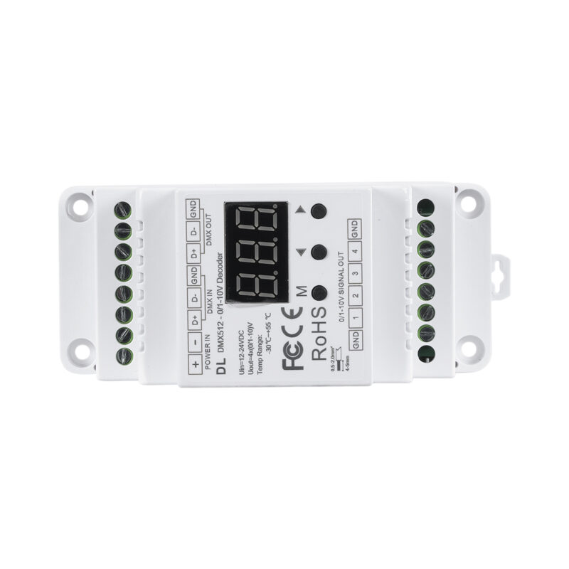 GloboStar® 73139 DL SKYDANCE DC DMX512 Signal Amplifier Din Rail Ράγας 2 Καναλιών DC 12-48V – IP20  Μ11.5 x Π5 x Υ6.5cm – 5 Χρόνια Εγγύηση
