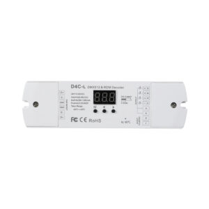 GloboStar® 73146 D4C-L SKYDANCE DC DMX512 Constant Current & RDM Decoder 4 Καναλιών DC 12-48V 4 x 1A 54W – Max 4A 216W – IP20  Μ17 x Π5 x Υ2.5cm – 5 Χρόνια Εγγύηση