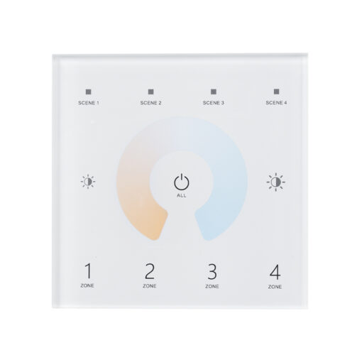 GloboStar® 73160 T12 SKYDANCE Ασύρματο DMX512 Επιτοίχιο Χειριστήριο RF 2.4Ghz 4 Group για όλα τα SKYDANCE DMX512 Controller AC 100-240V Max 0.1A – IP20  Μ8.5 x Π8.5 x Υ3.5cm – 5 Χρόνια Εγγύηση