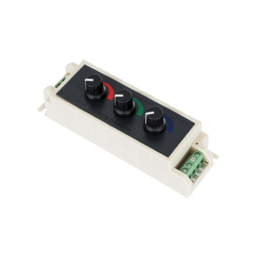 GloboStar® 73419 DC RGB Dimmer Controller 3 Καναλιών DC 12V 3 x 9A 144W – Max 27A 144W – IP20 Μ13 x Π4 x Υ4.5cm – 3 Χρόνια Εγγύηση