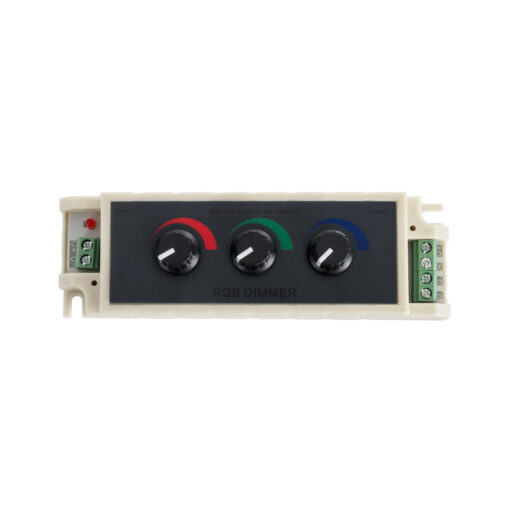GloboStar® 73419 DC RGB Dimmer Controller 3 Καναλιών DC 12V 3 x 9A 144W – Max 27A 144W – IP20 Μ13 x Π4 x Υ4.5cm – 3 Χρόνια Εγγύηση