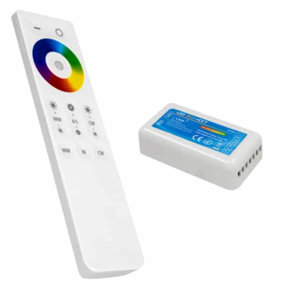 GloboStar® 73424 Ασύρματος LED RGBW-WW Controller με Χειριστήριο Αφής 2.4G 12v (240w) – 24v (480w)