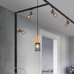 Κρεμαστό Φωτιστικό Trio Lighting DUOLINE  1x E27 Μαύρο Ματ Μεταλλικό   – 73430132