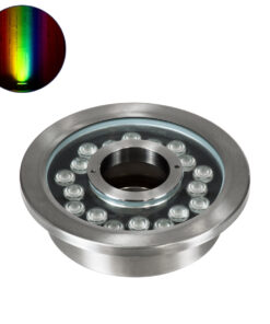 GloboStar® UNDERWATER-DENIS 90443 Υποβρύχιο Χωνευτό Φωτιστικό Σποτ Ειδικό για Σιντριβάνια – Πισίνες – Τζακούζι LED 18W 1530lm 30° DC 24V Αδιάβροχο IP68 Φ21.5 x Υ8cm RGBW DMX512 – Ανοξείδωτο Ατσάλι SS304 – 3 Years Warranty