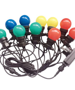 Αδιάβροχο φωτιστικό γιρλάντα 5m με 10 λάμπες Πολύχρωμες RGB+Κίτρινο 24V V-TAC – 7435