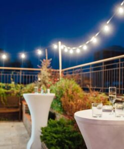 Αδιάβροχο φωτιστικό γιρλάντα 5m με 10 λάμπες Θερμό λευκό 3000Κ 24V V-TAC – 217436