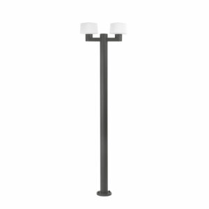 MUFFIN DARK GREY LAMPPOST 2XE27 FARO – 74435F2-04